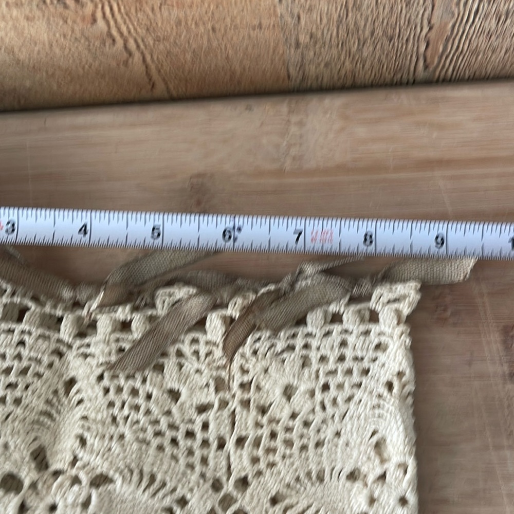 Homemade vintage doily hanging wall pocket - Picture 9 of 9